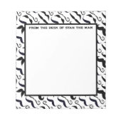 de heer Hipster Mustache  Retro Notitieblok (Voorkant)