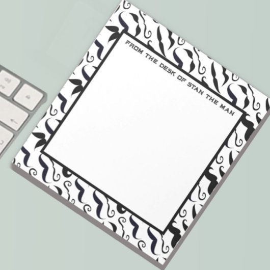 de heer Hipster Mustache  Retro Notitieblok