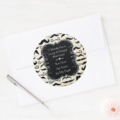 de heer Hipster Mustache Retro Ronde Sticker (Envelop)