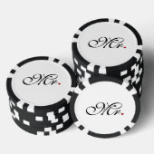 De heer Husband Groom Zes haar nieuwe widen Pokerchips (Opstapeling)