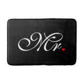 De heer Husband Groom Zijne Hers Newly Weds Badmat (Voorkant)