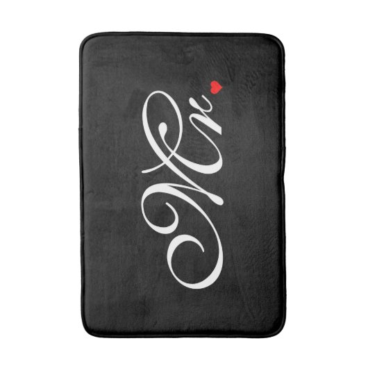 De heer Husband Groom Zijne Hers Newly Weds Badmat (Voorkant Verticaal)