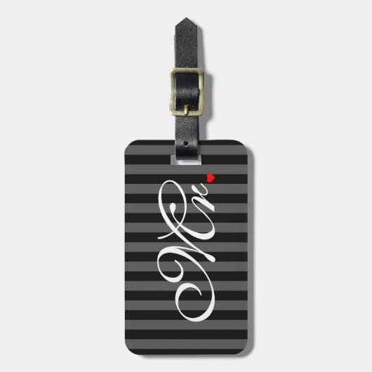 De heer Husband Groom Zijne Hers Newly Weds Bagagelabel (Voorkant verticaal)