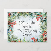 De Heer is gekomen, Kerstmis. Briefkaart (Voorkant / Achterkant)