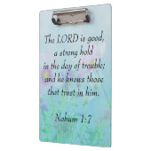 De Heer is goed - Nahum 1:7 Klembord (Links)