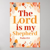 De Heer is mijn herder Boho Christelijke muurkunst Poster (Voorkant)