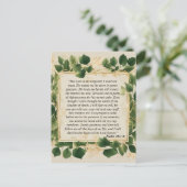 De Heer is mijn Herder Gebed Briefkaart (Staand voorkant)