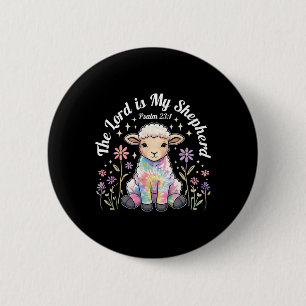 De Heer Is Mijn Herder Pasen Christelijk Geloof Bi Ronde Button 5,7 Cm