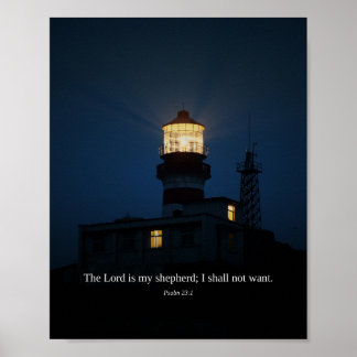 De Heer Is Mijn Herder — Psalm 23:1 Kunst Poster