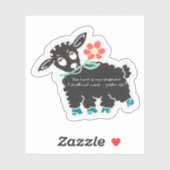 De Heer is mijn Herder Psalm 23:1 Minimalistisch Sticker (Vel)