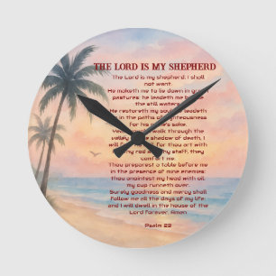 De Heer Is Mijn Herder Psalm 23 Sunset Beach Ronde Klok