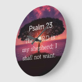 De Heer is mijn Herder Psalm 23 Sunset Tree Grote Klok (Hoek)
