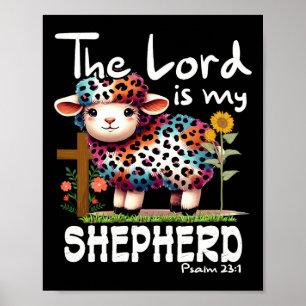 De Heer Is Mijn Herder Psalm Schattig Schaap Pasen Poster