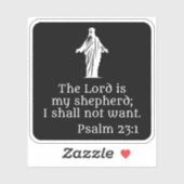 De Heer is mijn herder (wit) Sticker (Vel)