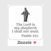 De Heer is mijn herder (zwart) Sticker (Vel)