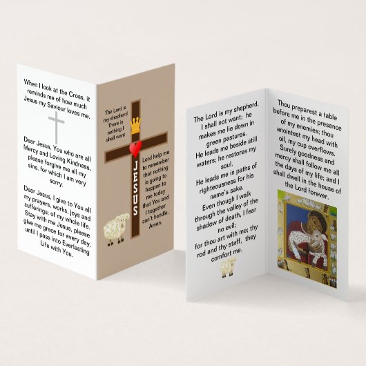 De Heer is mijn herderskaart Visitekaartjes (Binnen en buitenkant)