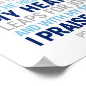 De Heer is mijn kracht en mijn schild, psalm 28:7 Poster (Hoek)