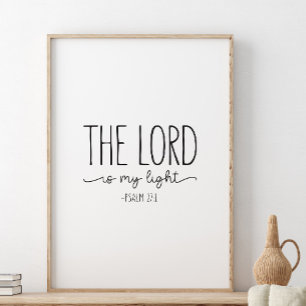 De Heer is mijn licht, Psalm 27:1 Poster