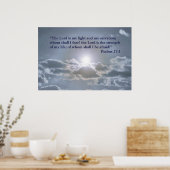 De Heer is mijn licht - Psalms 27:1 Poster (Keuken)