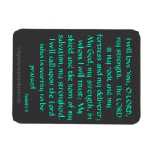 De Heer is mijn Rock Bible Quote Magneet (Horizontaal)