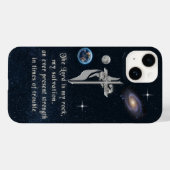 De Heer is mijn rock iPhone 14 Hoesje (Achterkant (horizontaal))
