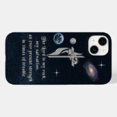 De Heer is mijn rock iPhone 14 plus Hoesje (Achterkant (horizontaal))