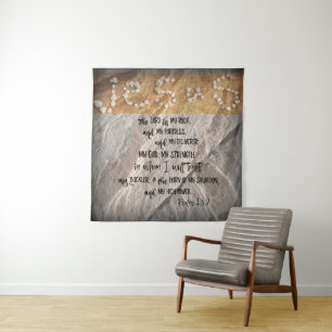 De Heer is mijn Rots Psalmen Schrift Wandkleed