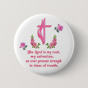 De Heer is mijn rots Ronde Button 5,7 Cm