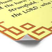 De Heer is mijn rotsbijbelprijsgebed Poster (Hoek)