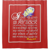 De Heer is mijn rotsschrift op douchegordijn (Voorkant)