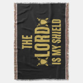 De Heer is mijn schild citaat Deken (Voorkant Verticaal)