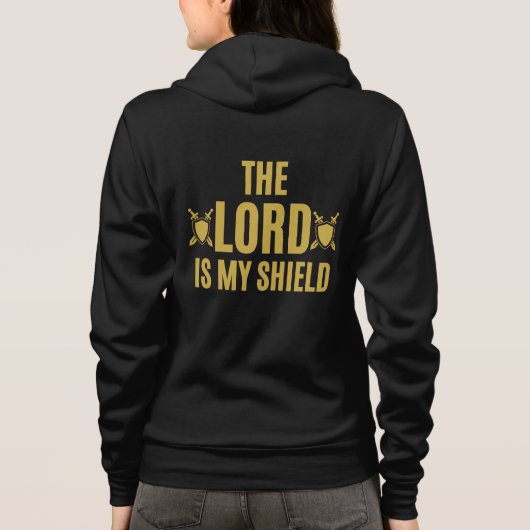 De Heer is mijn schild citaat vrouwen full-zip Hoodie (Achterkant)