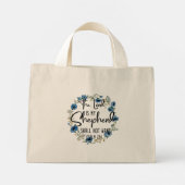 De Heer is mijn Shepherd | 23:1 Bijbelverse psalm Mini Tote Bag (Achterkant)