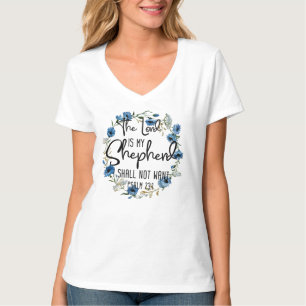 De Heer is mijn Shepherd   23:1 Bijbelverse psalm T-shirt