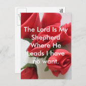 De Heer is Mijn Shepherd Briefkaart (Voorkant / Achterkant)