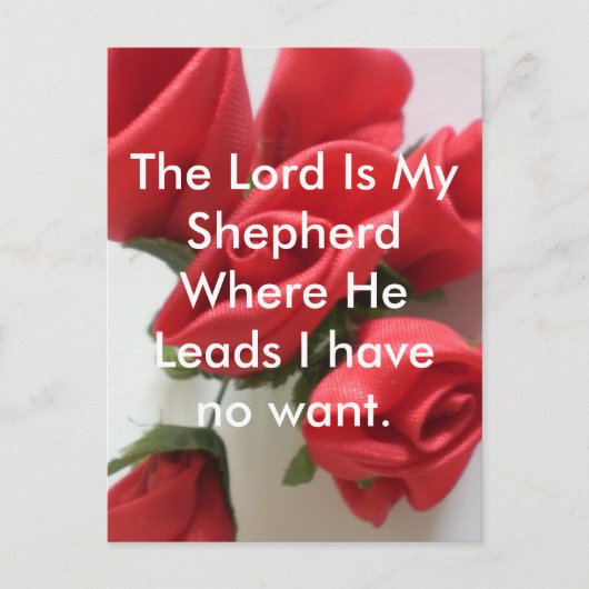 De Heer is Mijn Shepherd Briefkaart (Voorkant)