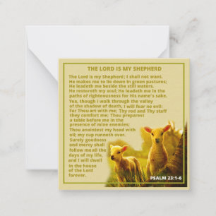 De Heer is mijn Shepherd  Notitiekaartje