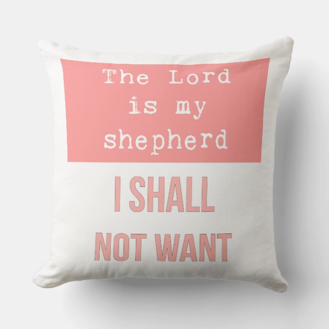 De Heer is mijn Shepherd Pillow Kussen (Voorkant)