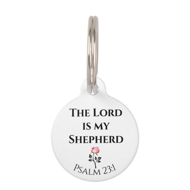De Heer is mijn Shepherd, Psalm 23 Huisdierpenning (Voorkant)