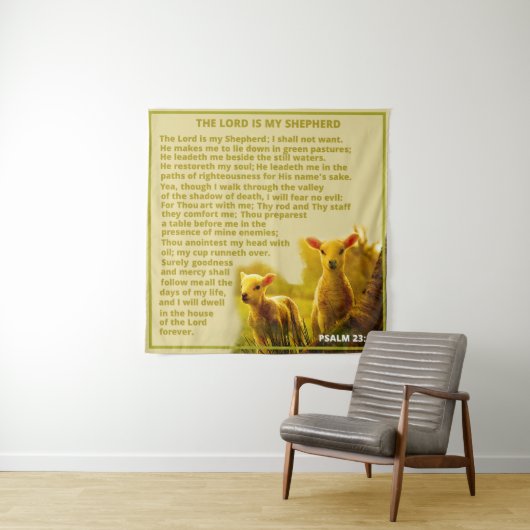 De Heer is mijn Shepherd Wandkleed (In situ)