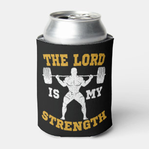 De Heer is mijn Sterke Christelijke Gym Jesus Work Blikjeskoeler