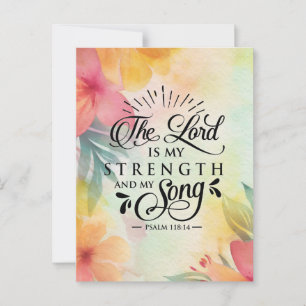 De Heer is mijn Sterkte en mijn Song Briefkaart