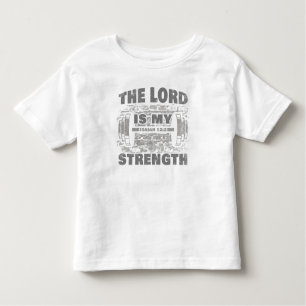 De Heer is Mijn Sterkte Isaiah 12:2 Christelijke T Kinder Shirts