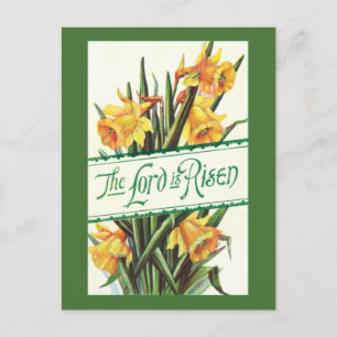 De Heer is Risen met Gele Daffodils Briefkaart