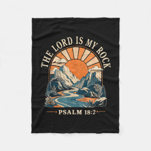 De heer is rots psalm 18_2 christelijke berg fleece deken