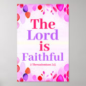 De Heer is trouw Boho Christelijke Teen Girl Art Poster (Voorkant)