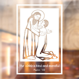 De Heer is vriendelijk en barmhartig Raamsticker