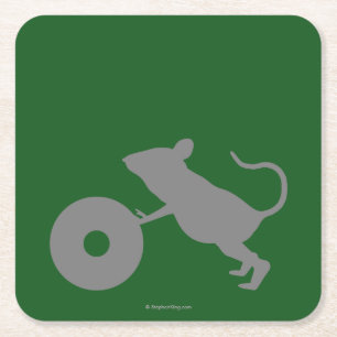 De heer Jingles van Green Mile Vierkante Kartonnen Onderzetter