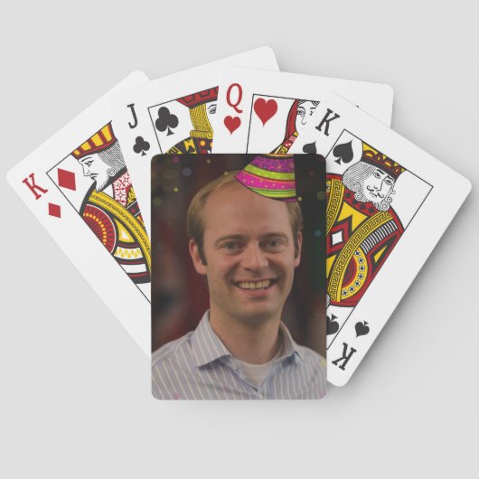 de heer Justis Birthday Cards Speelkaarten (Achterkant)