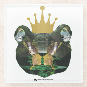 DE HEER "KING" TOAD FROSTED GLASS VERSIE 22 GLAZEN ONDERZETTER
